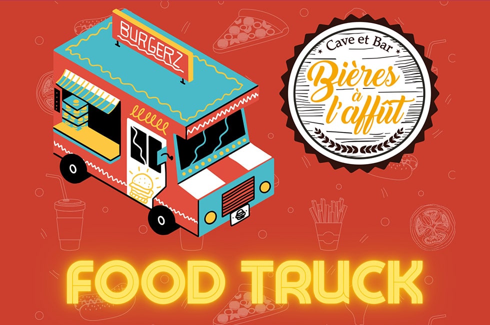 Les food trucks présents cette semaine chez Bières à l'Affût sur fond rouge